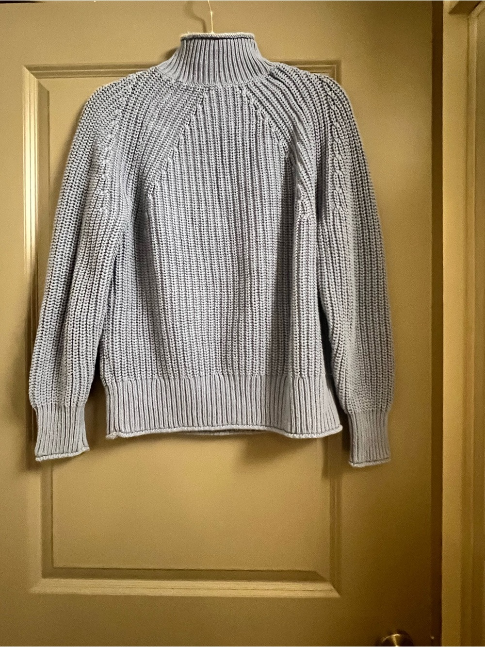 J Crew Roll neck Sweater Cotton Small Blue - Picture 3 of 4